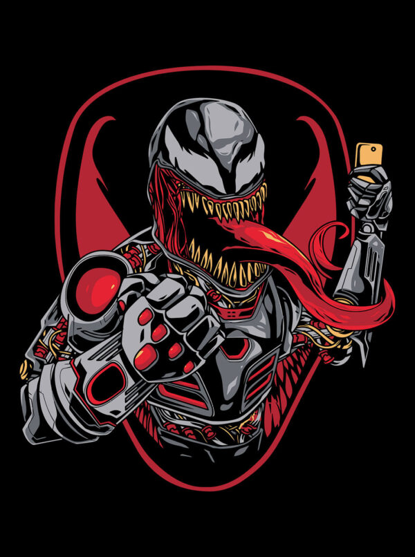 Cyber Venom T Shirt – Futuristic Symbiote Tech Fusion