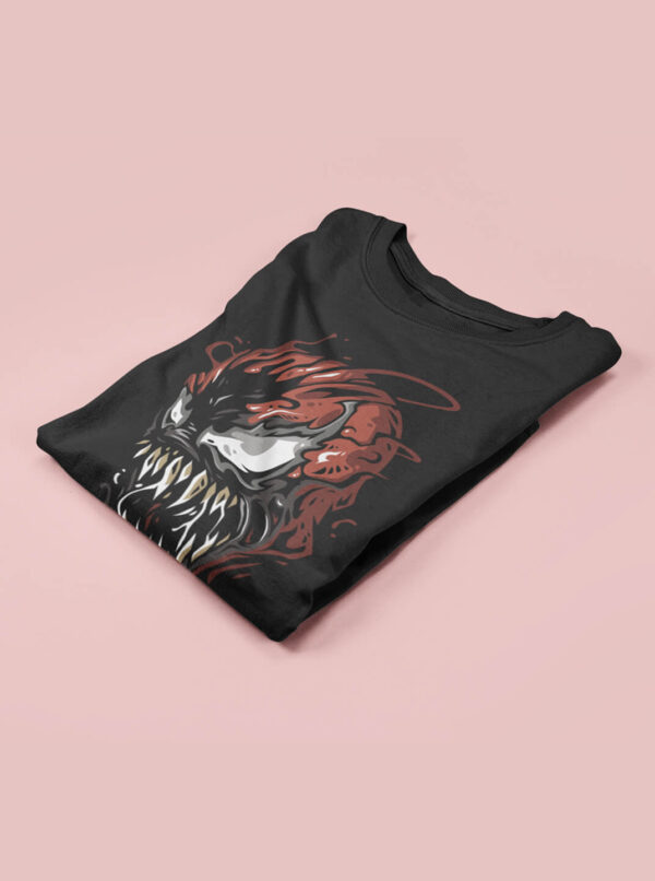 Carnage Graphic Tee – Red Symbiote Rage Face Print - Image 3