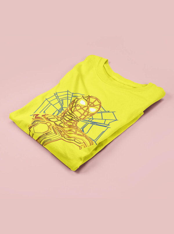 Spider-Man: No Way Home T-Shirt – Yellow Iron Suit Design - Image 3