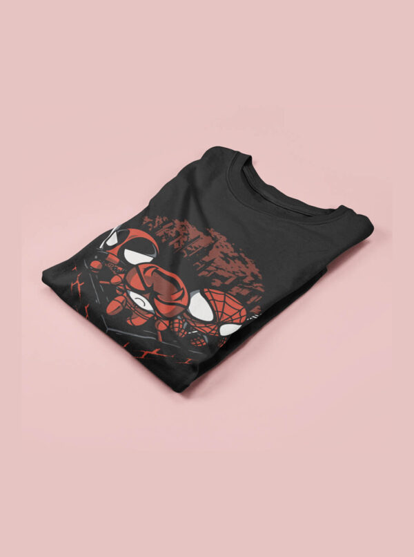 Spiderman, Deadpool & Daredevil T Shirt – Chibi Marvel Heroes Tee