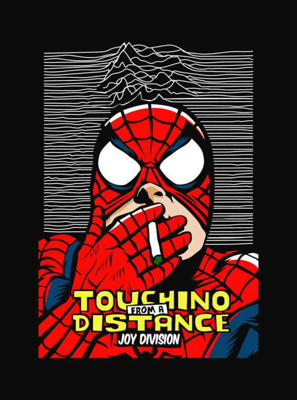 Spiderman Unknown Pleasures T-Shirt – Joy Division Comic Mashup - Image 4
