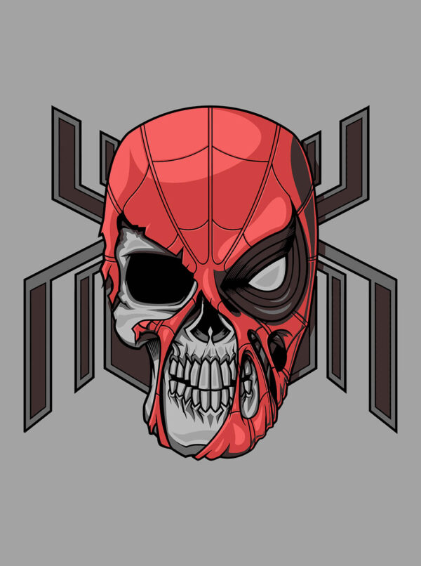 Skull Spider-Man T-Shirt – Dark Hero Edition for Marvel Fans