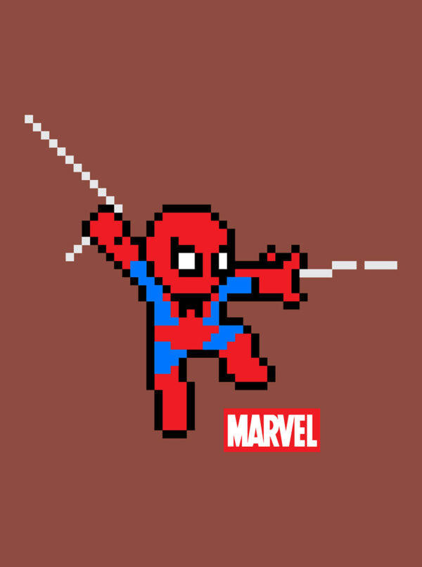 8-Bit Pixel Spider-Man T-Shirt – Retro Gamer Style