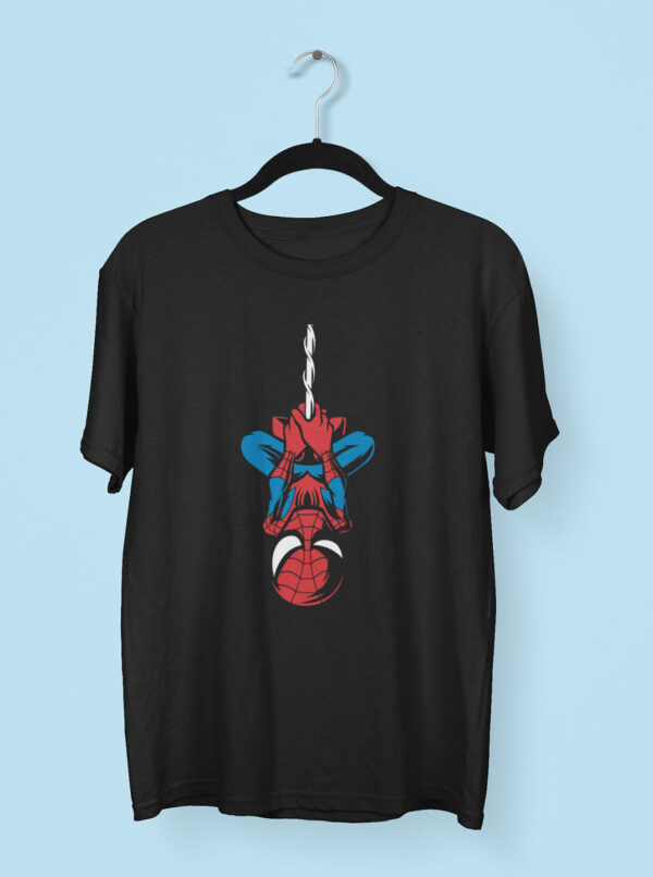 Spiderman T Shirt Mens – Hanging Hero Minimal Design