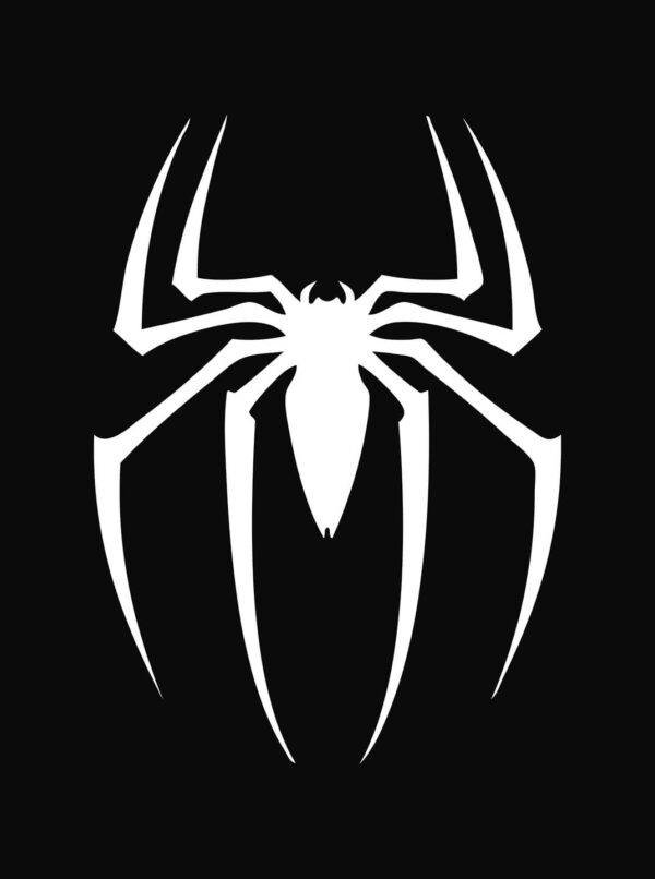 Venom Black T-Shirt – Bold White Spider Emblem