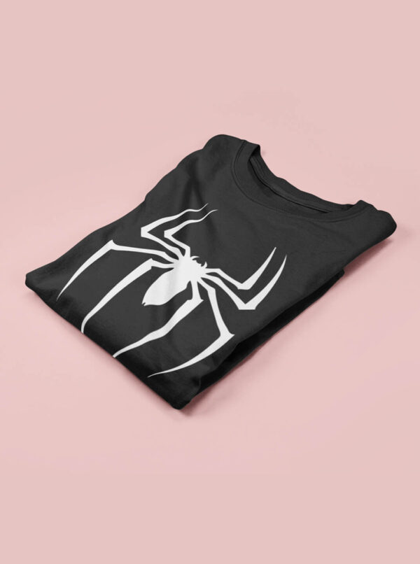 Venom Black T-Shirt – Bold White Spider Emblem