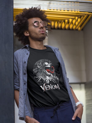 Cool Venom Shirt – Electric Tongue-Out Symbiote Design