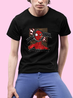 Spiderman vs Tentacle T Shirt – Marvel Web-Slinger Battle Tee