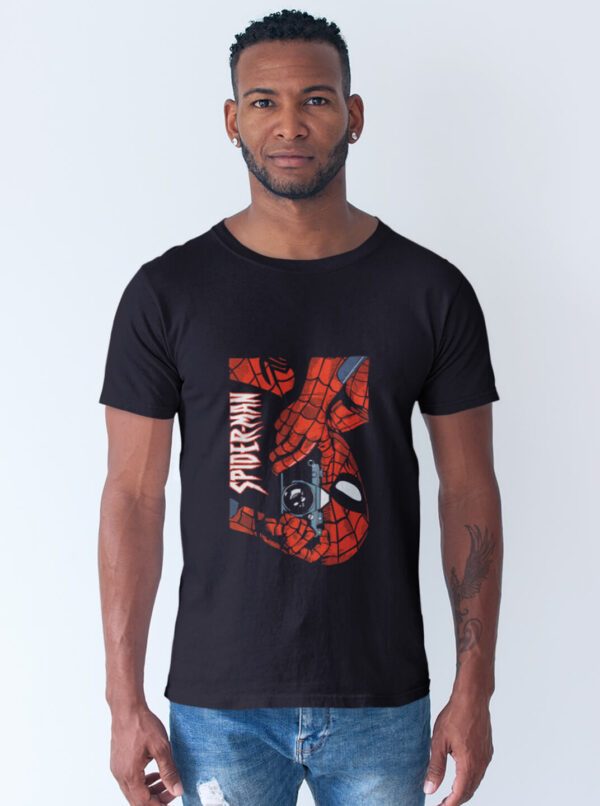 SpiderMan Lens T Shirt – Retro Camera Comic Style Tee