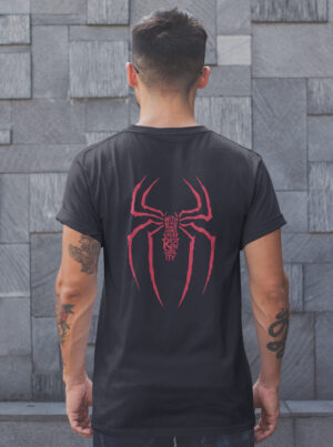 Spider Symbol of Responsibility T-Shirt – Red Emblem Back Print