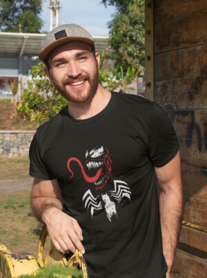 Carnage Shirt – Venom Symbiote Grunge Tee in Black