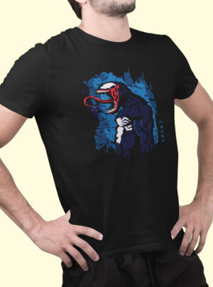 Venom Muscle Suit T-Shirt – Bold Comic Symbiote Power Tee