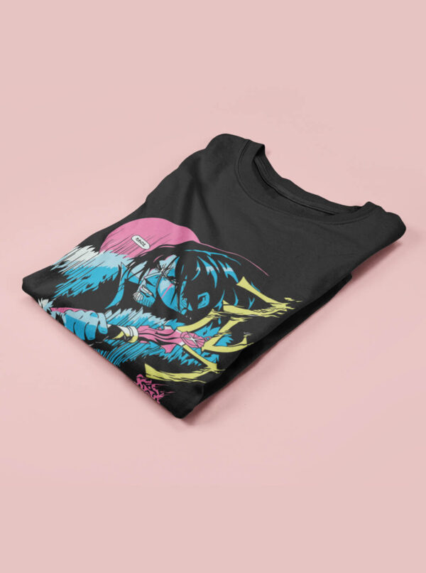 Cyber Samurai Warrior T-Shirt – Neon Blade Anime Streetwear