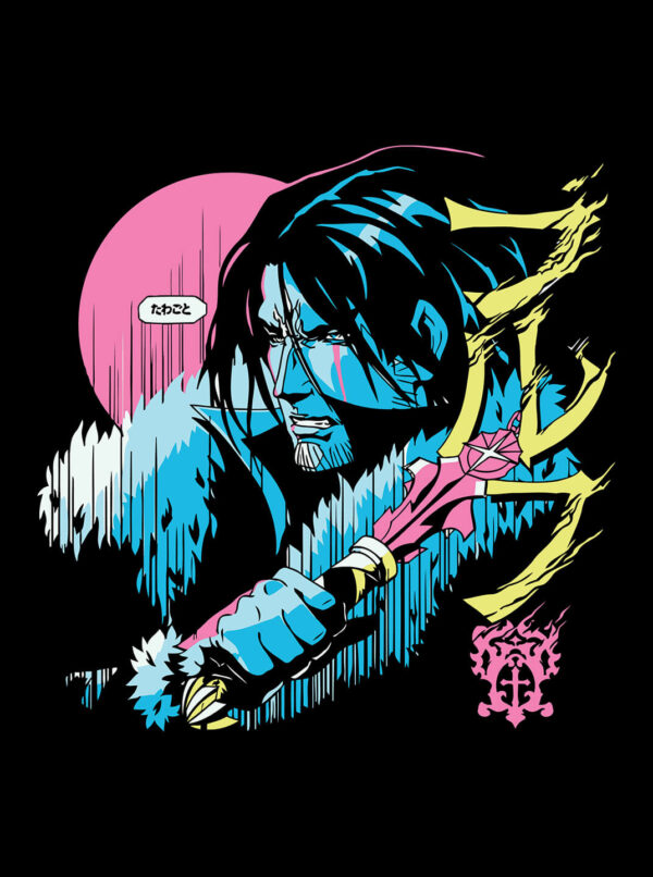 Cyber Samurai Warrior T-Shirt – Neon Blade Anime Streetwear