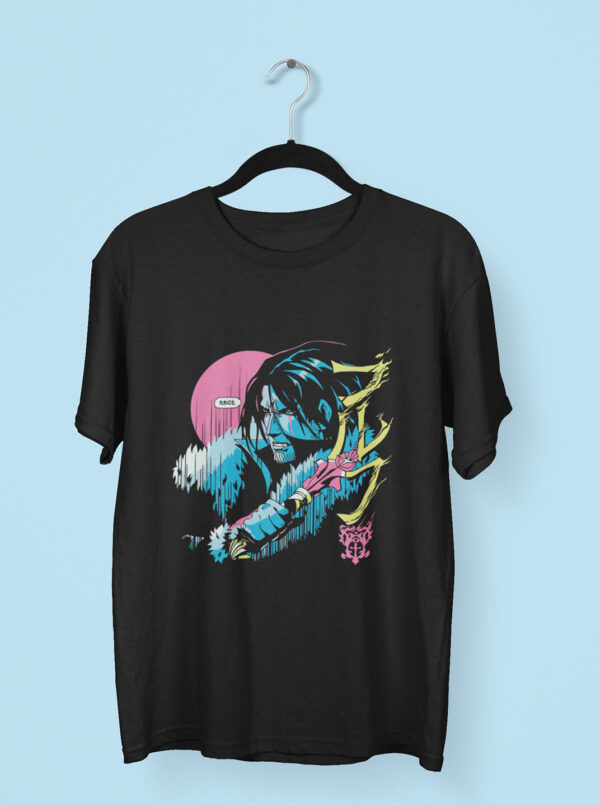 Cyber Samurai Warrior T-Shirt – Neon Blade Anime Streetwear