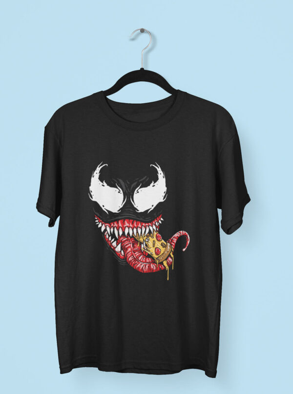 Venom Pizza Time T-Shirt – Funny Symbiote Snack Comic Tee