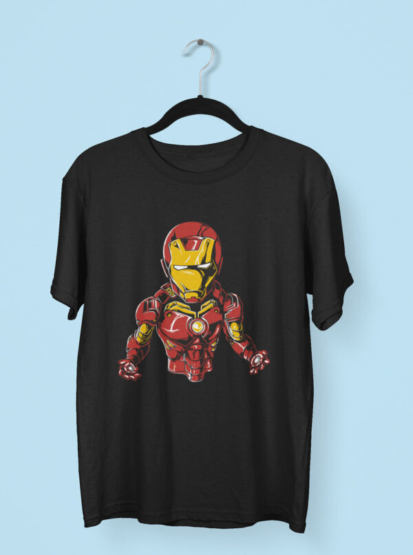 Bold Iron Avenger T-Shirt – Heroic Tech Armor Design