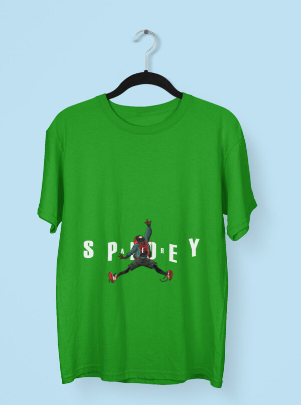 Miles Morales Jump T-Shirt – Spidey Leap Streetwear Tee - Image 2