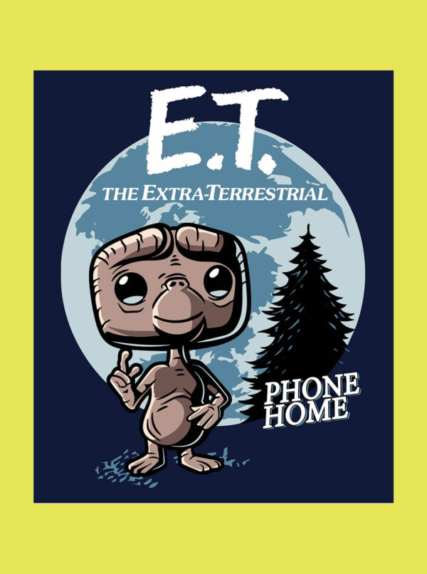 E.T. – Phone Home T-Shirt – Retro Sci-Fi Alien Tee