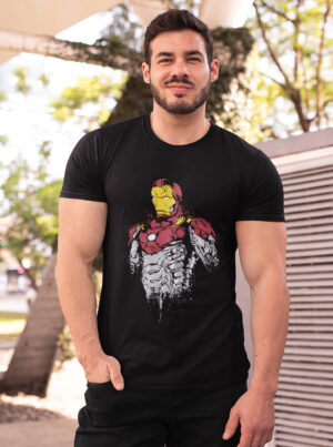 Iron Man Armor T Shirt – Battle-Worn Avenger Graphic Tee