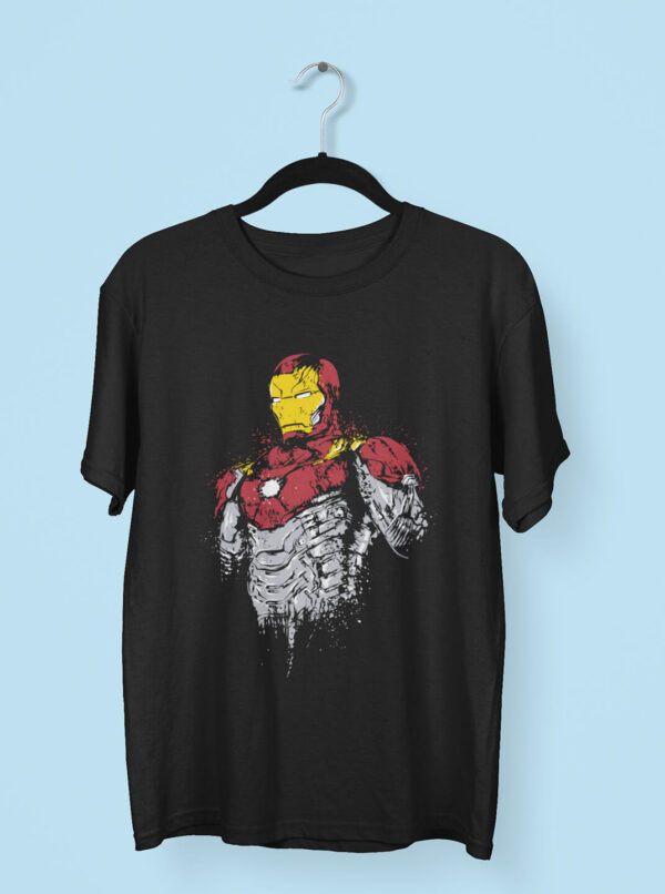 Iron Man Armor T Shirt – Battle-Worn Avenger Graphic Tee - Image 2