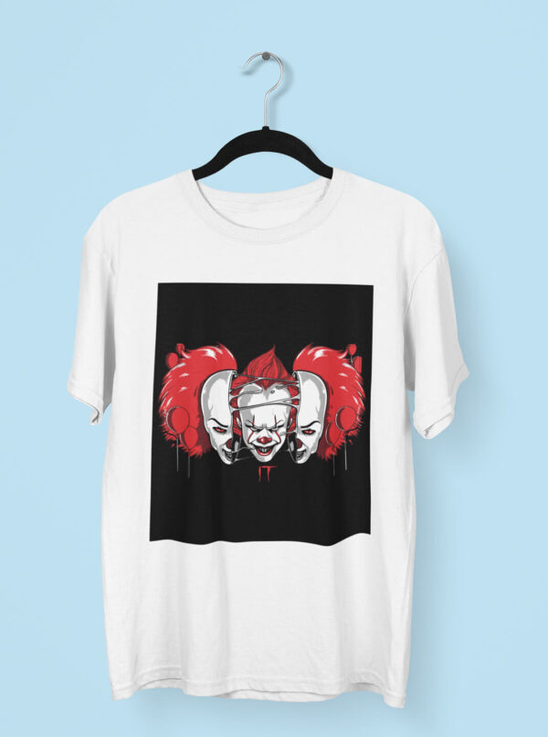 IT Horror T-Shirt – Pennywise Creepy Clown Graphic Tee