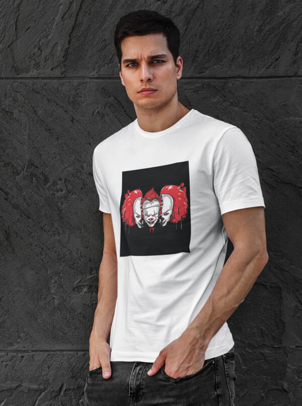 IT Horror T-Shirt – Pennywise Creepy Clown Graphic Tee