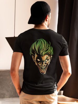 Joker Face T Shirt – Sinister Smile Villain Graphic Tee