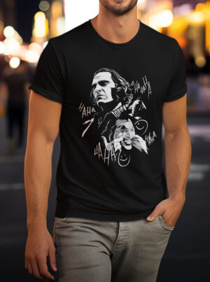 Joker Mood T Shirt – Grunge Style Dual Face Graphic