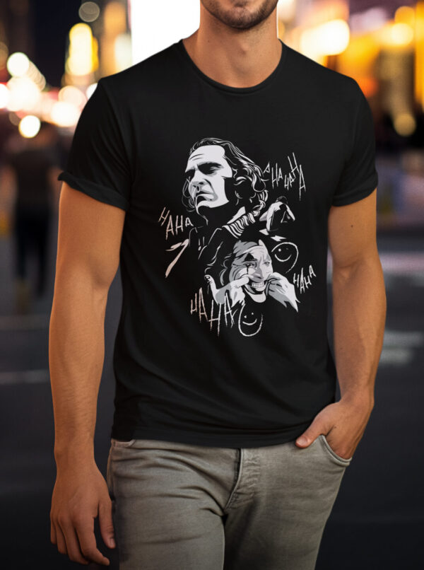 Joker Mood T Shirt – Grunge Style Dual Face Graphic