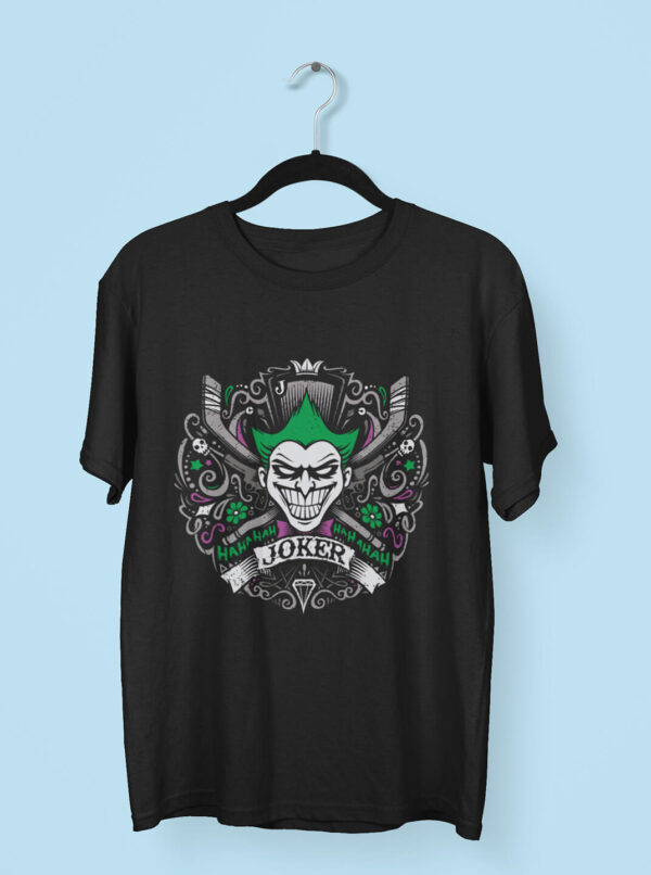Gothic Joker T Shirt – Sinister Grin with Dark Vintage Style - Image 2
