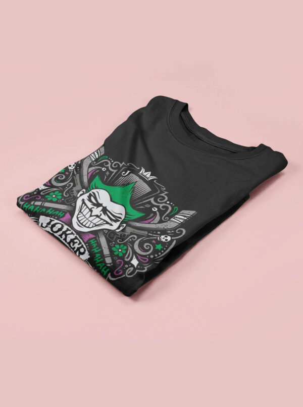 Gothic Joker T Shirt – Sinister Grin with Dark Vintage Style