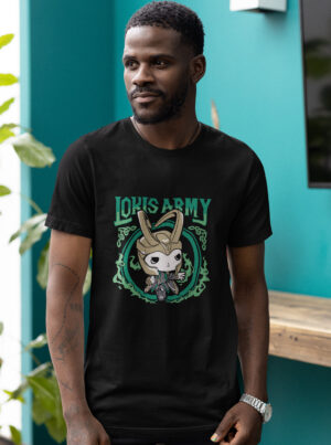 Loki Army T Shirt – Cute Chibi God of Mischief Graphic Tee