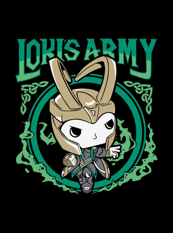 Loki Army T Shirt – Cute Chibi God of Mischief Graphic Tee