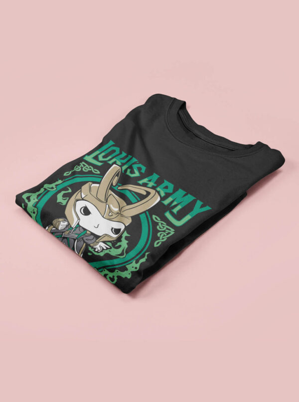 Loki Army T Shirt – Cute Chibi God of Mischief Graphic Tee