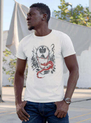 Venom Unleashed T Shirt – Savage White Symbiote Graphic