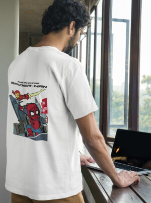 Cute Spider-Man and Iron Man T-Shirt – My Hero Marvel Comic Tee