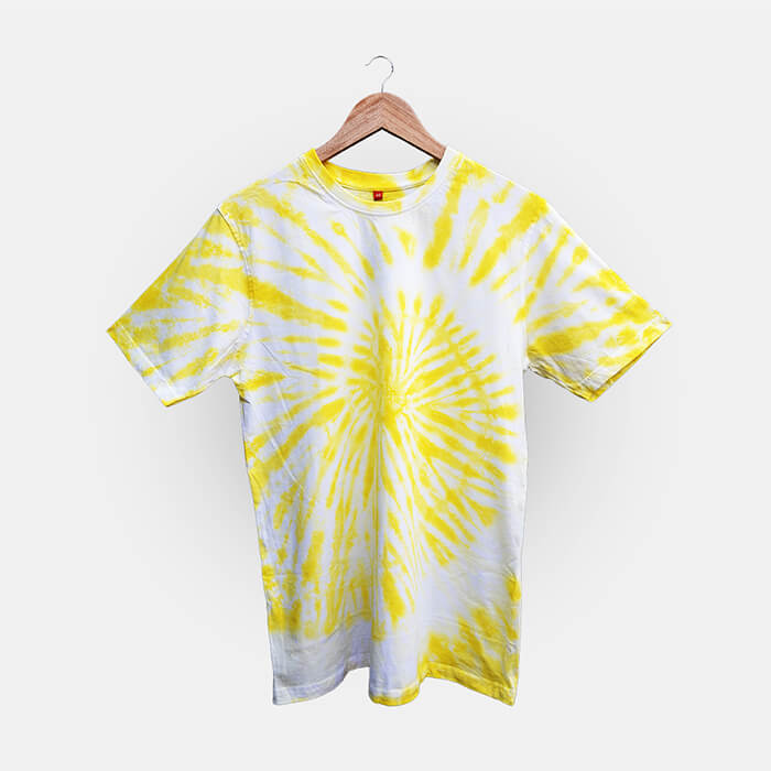 Yellow White Tie-Dye T-Shirt