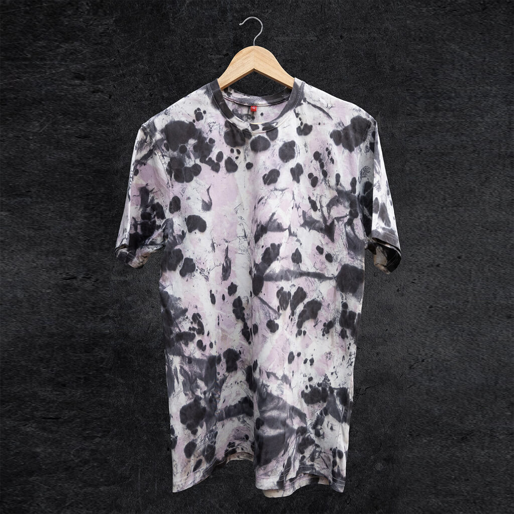 Black And Pink Tie-Dye T-Shirt