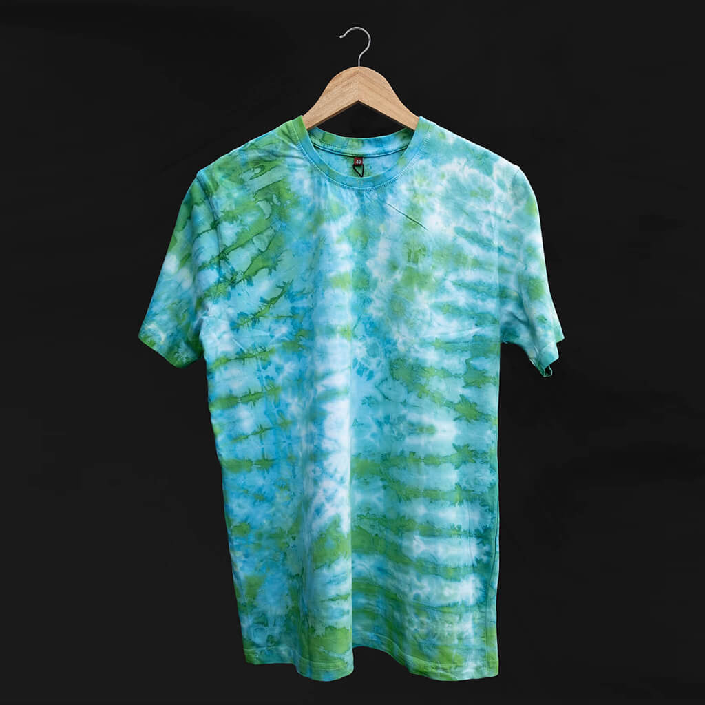 Sky Blue Green Tie Dye