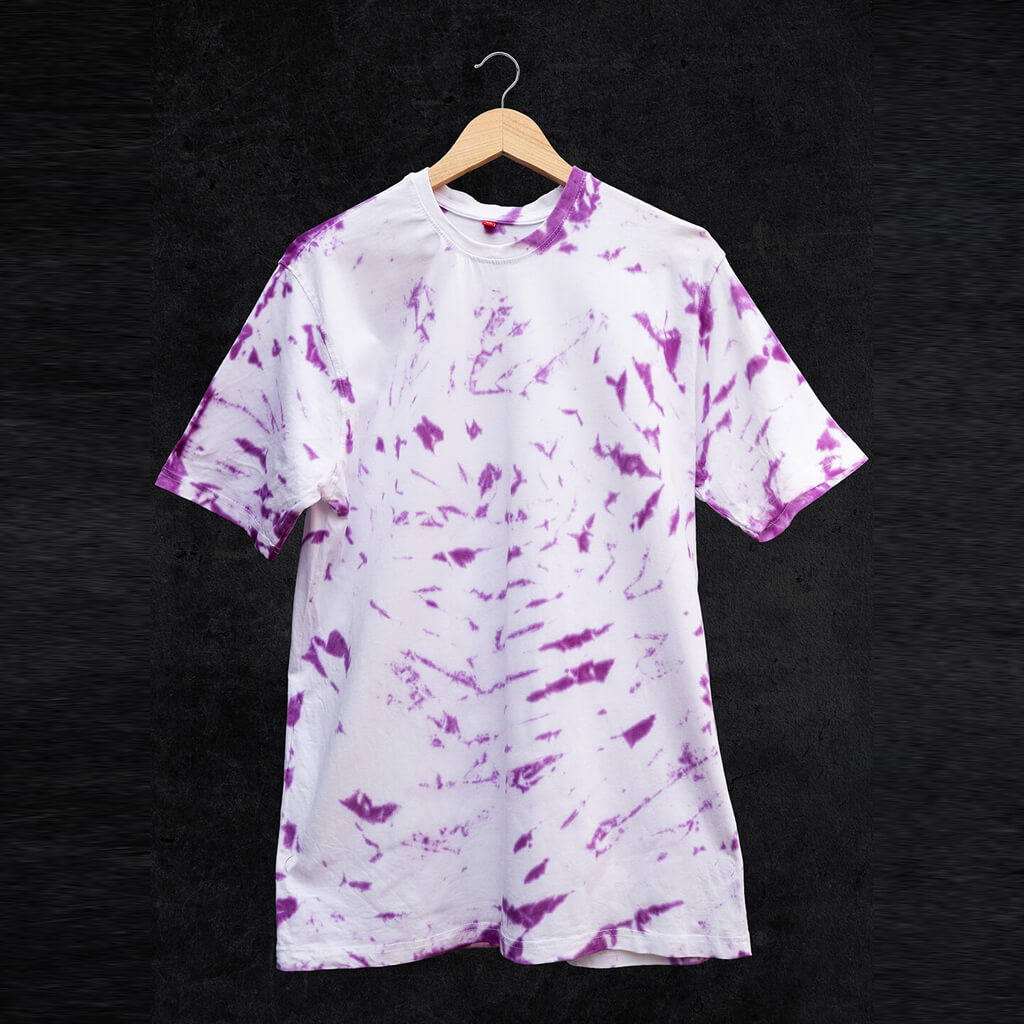 White Purple Tie-Dye T-Shirt