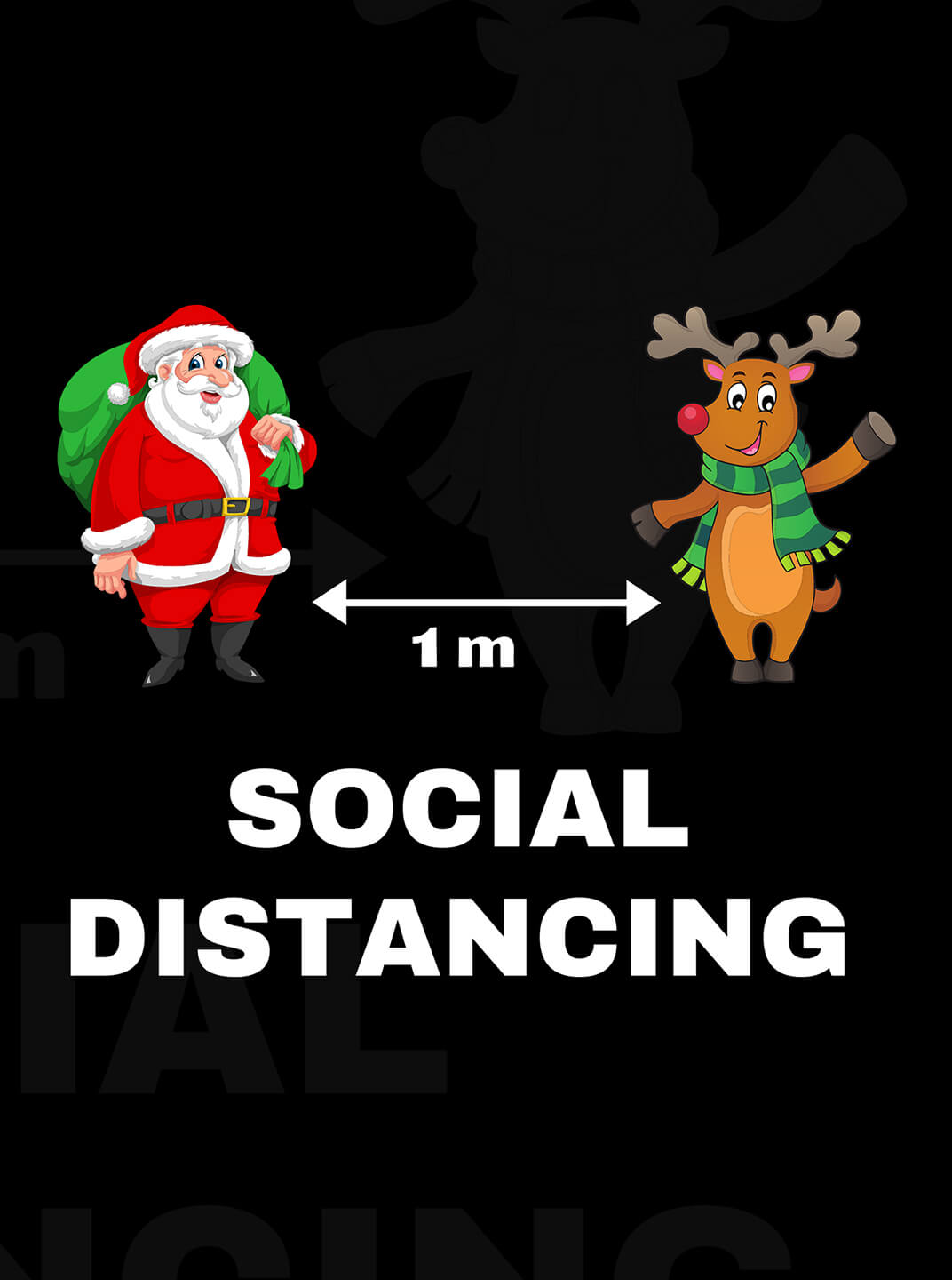 Social Distancing Christmas T-Shirt – Funny Santa & Reindeer Holiday Tee - FlyyDok Social Distancing Christmas T-Shirt – Funny Santa & Reindeer Holiday Tee - Image 4