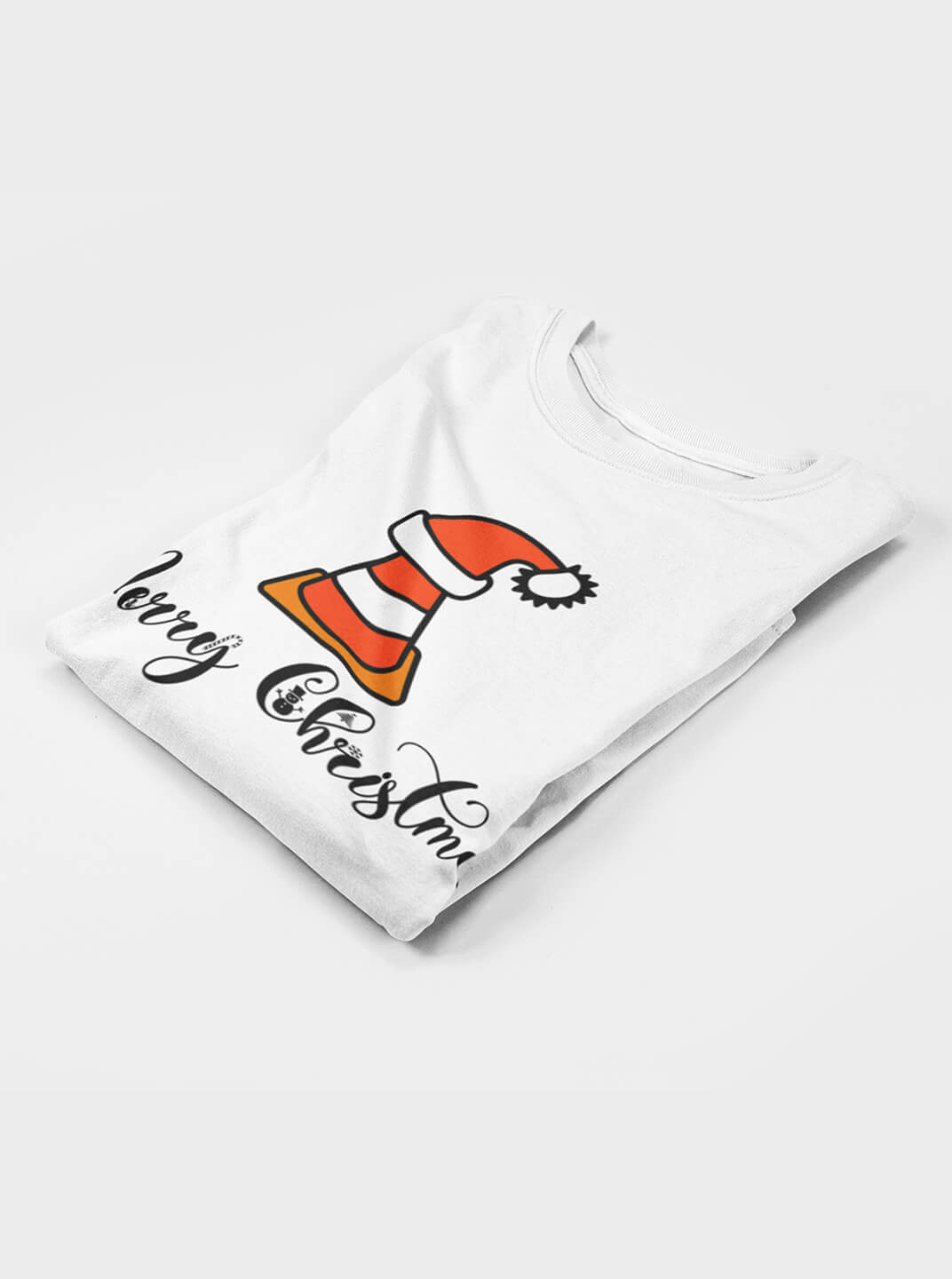White Cotton Merry Christmas Graphic T-Shirt for Men - FlyyDok White Cotton Merry Christmas Graphic T-Shirt for Men - Image 3