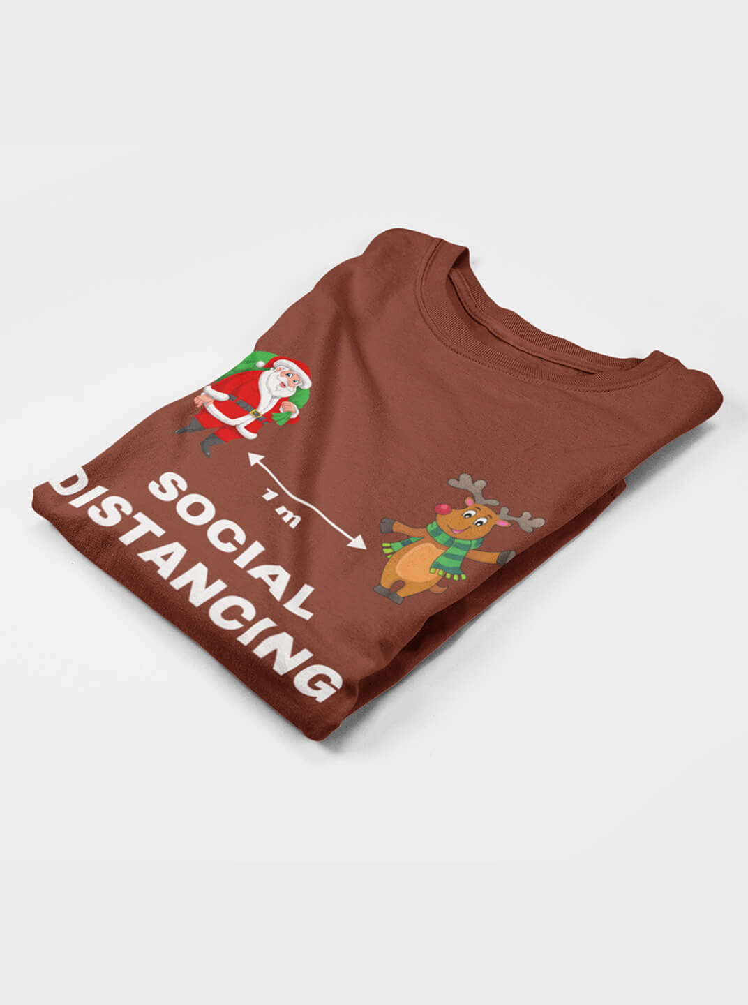 Social Distancing Christmas T-Shirt – Funny Santa & Reindeer Holiday Tee - FlyyDok Social Distancing Christmas T-Shirt – Funny Santa & Reindeer Holiday Tee - Image 3