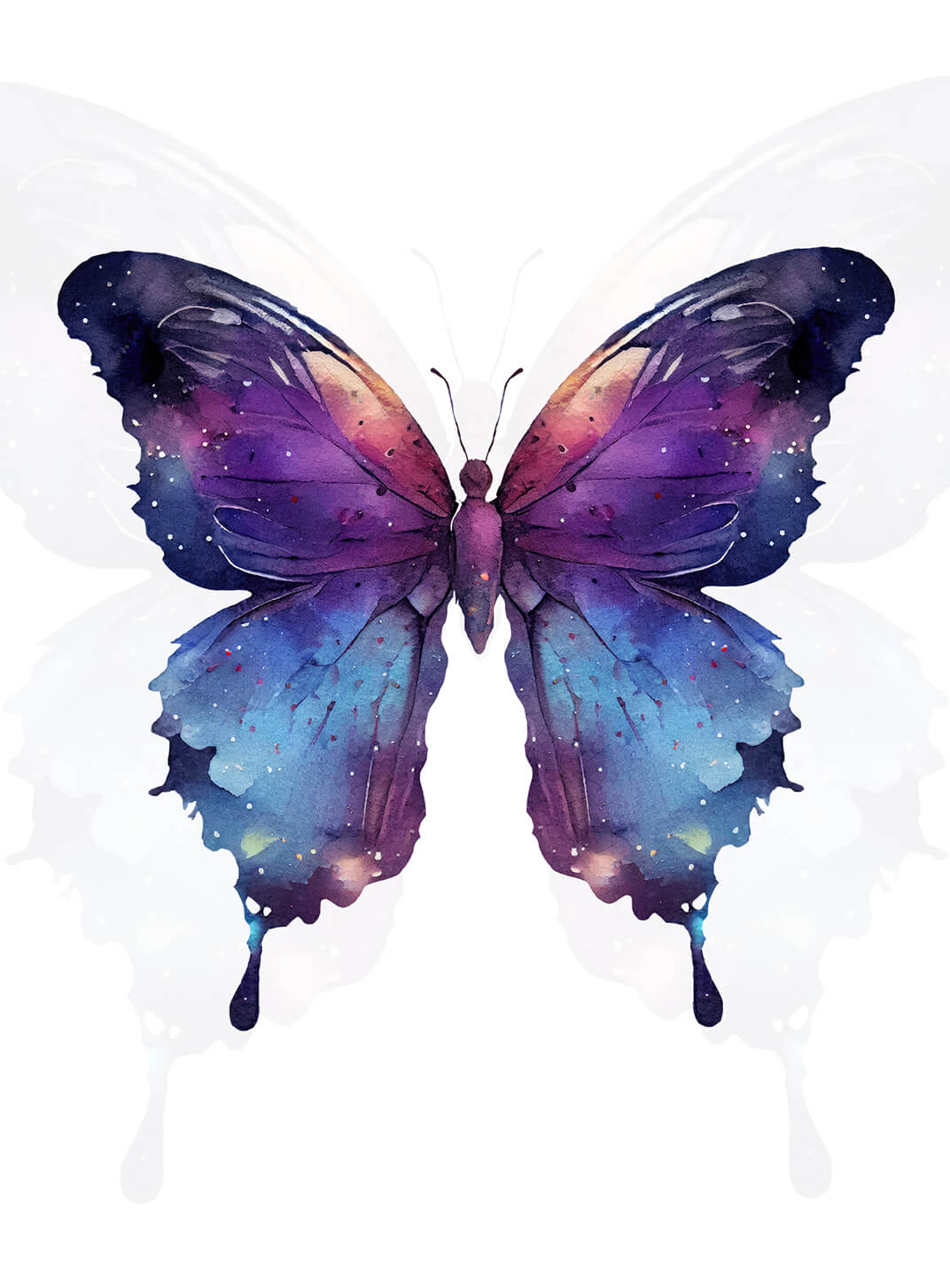 Butterfly Print T Shirt for Men – Artistic Watercolor Design - FlyyDok Butterfly Print T Shirt for Men – Artistic Watercolor Design - Image 4