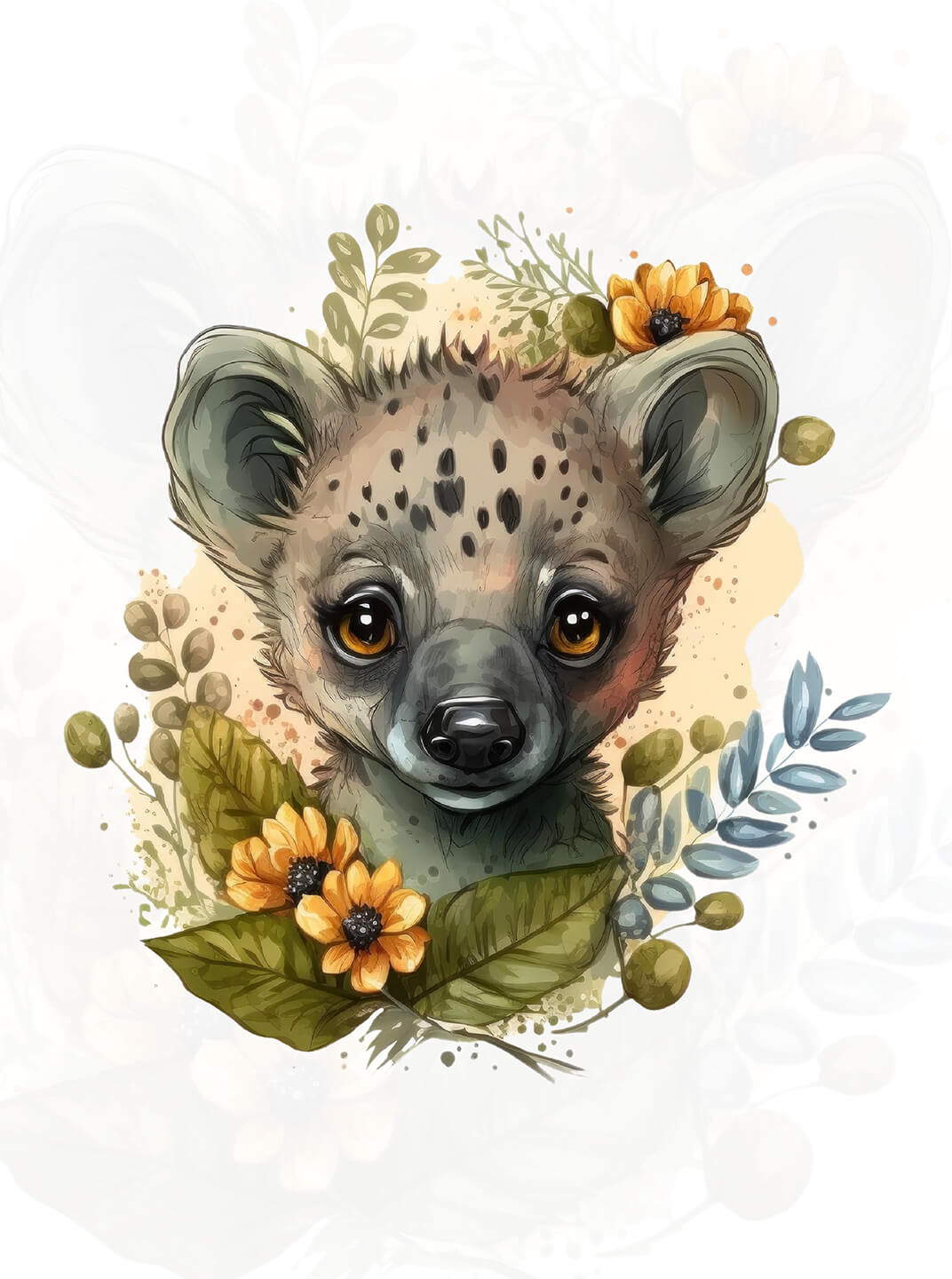 Oversize White Graphic Verse Hyena T-Shirt for Men – Artistic Wildlife Print - FlyyDok Oversize White Graphic Verse Hyena T-Shirt for Men – Artistic Wildlife Print - Image 4