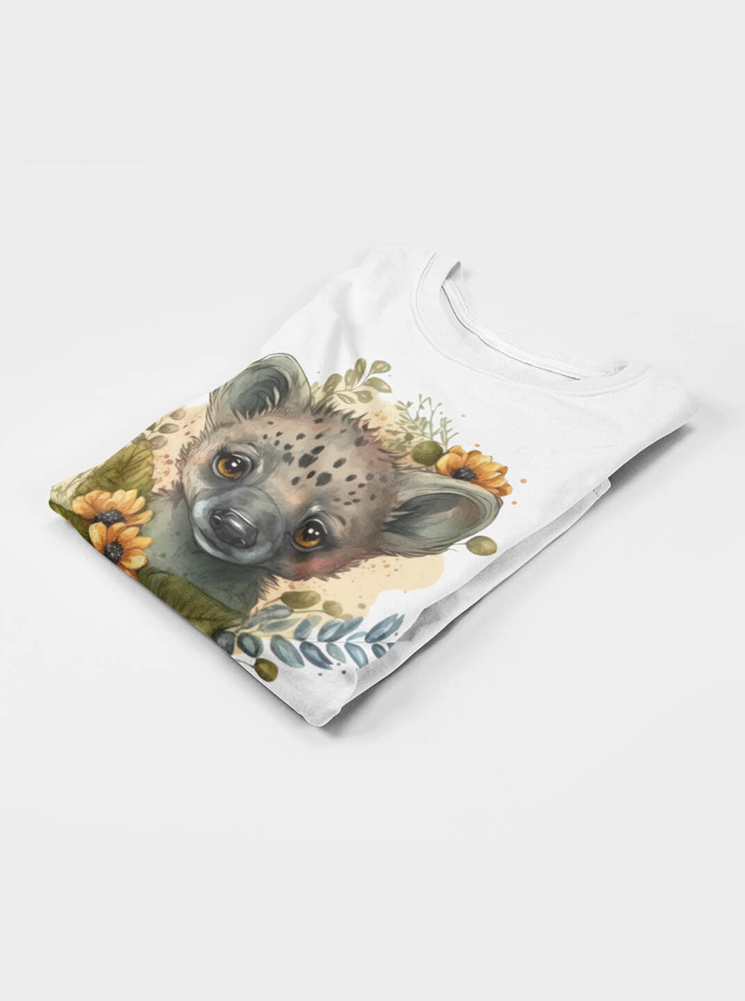 Oversize White Graphic Verse Hyena T-Shirt for Men – Artistic Wildlife Print - FlyyDok Oversize White Graphic Verse Hyena T-Shirt for Men – Artistic Wildlife Print - Image 3